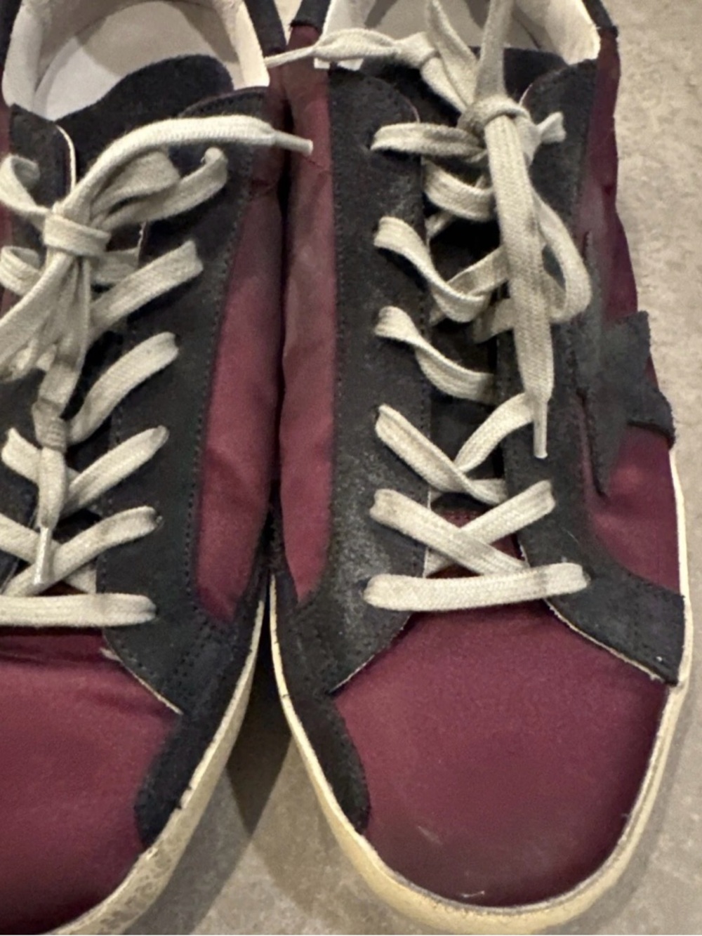 Golden Goose Burgundy And Black Low Top Sneakers Authentic Guaranteed EU39 8.5/9 - Picture 16 of 16